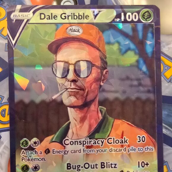 Dale Gribble Pokemon Card - King Of The Hill - V Basic Card - Picture 5 of 8